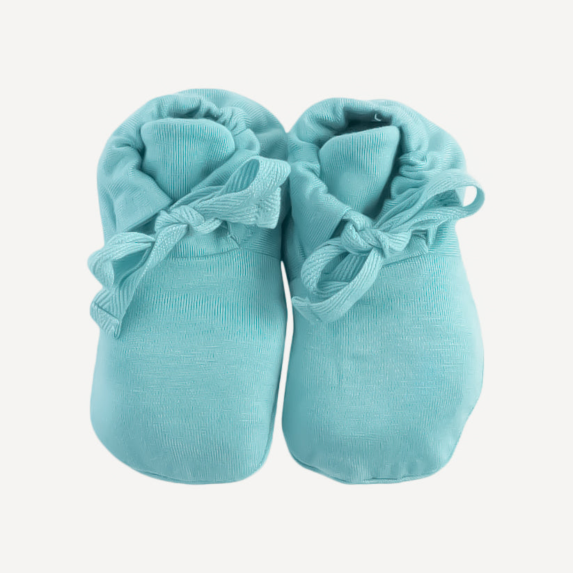 tie booties | aqua sea | bamboo