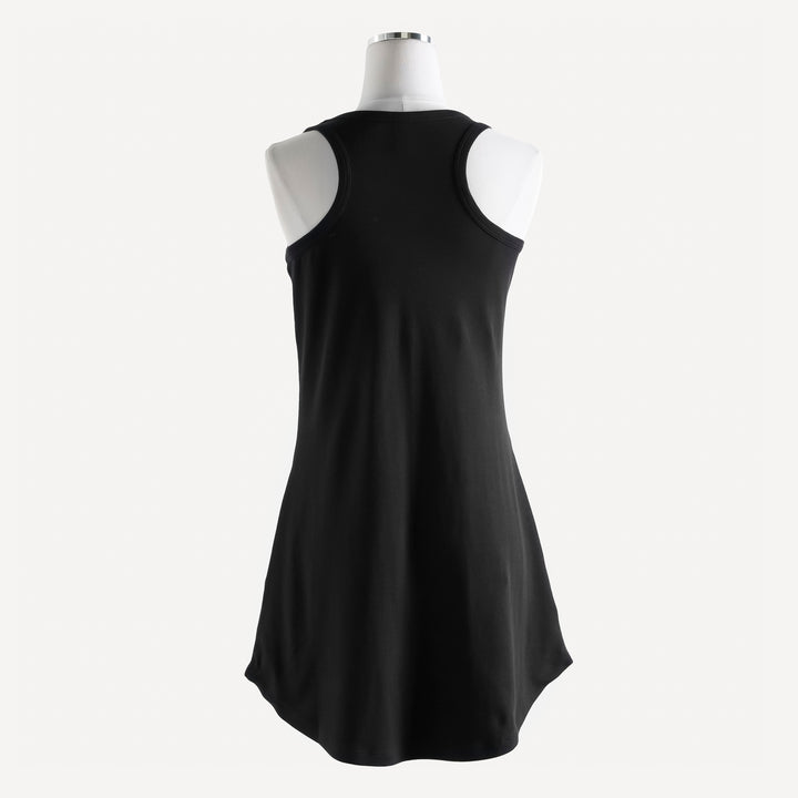 womens tank nightie | black | organic cotton interlock