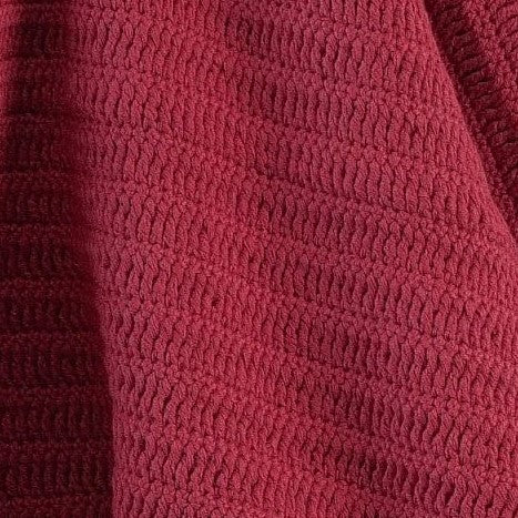 crochet blanket | cranberry | organic cotton crochet