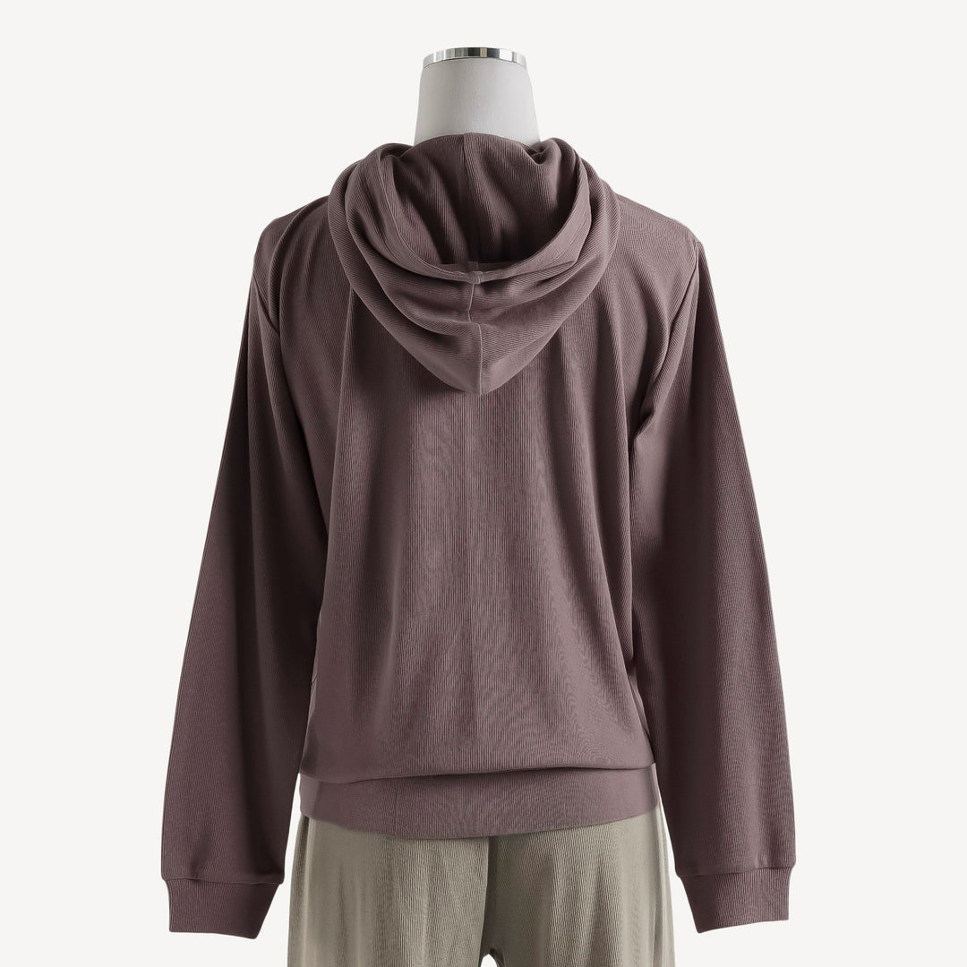womens hoodie | antler | organic cotton skinny rib