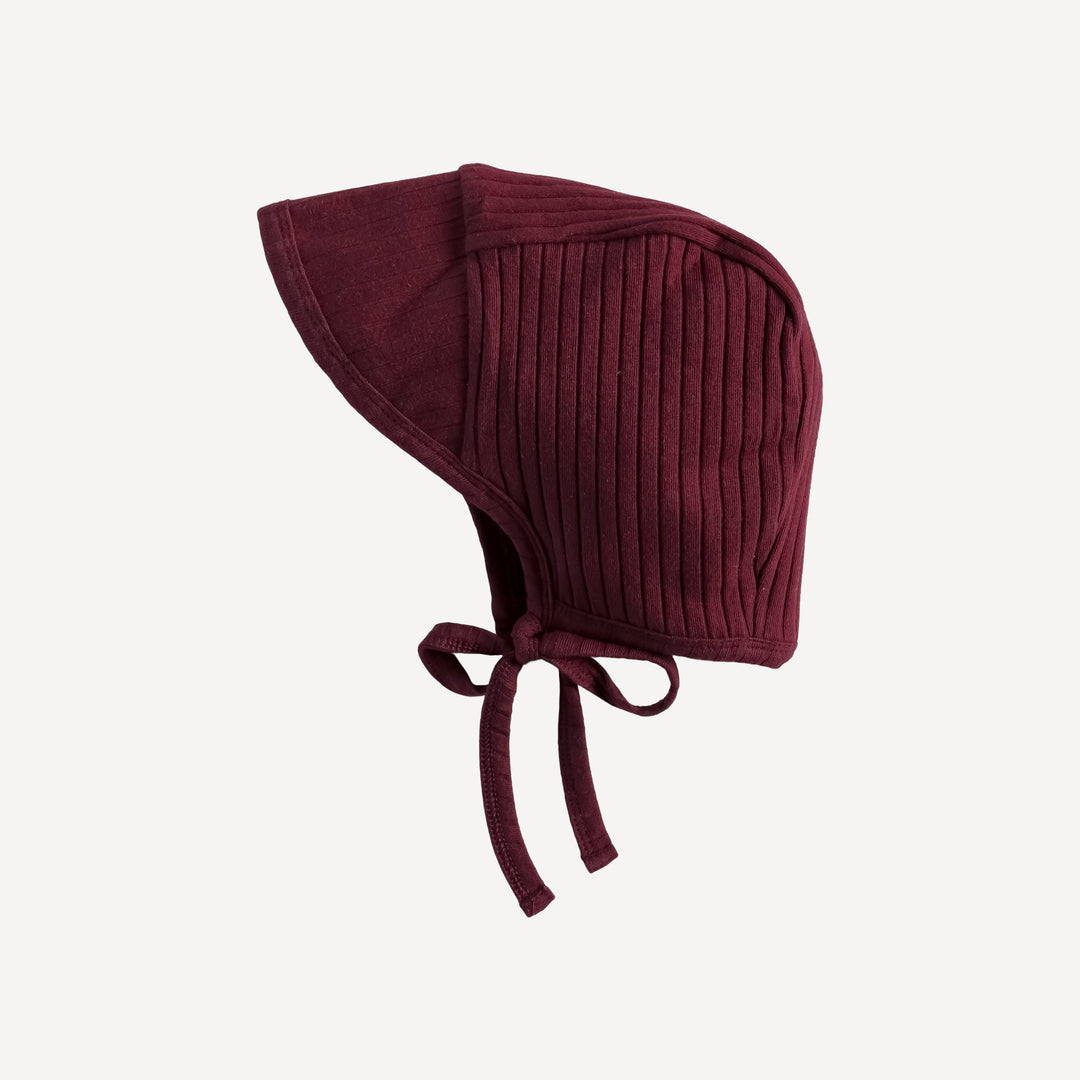 bill hat | oxblood | organic cotton stretchy rib