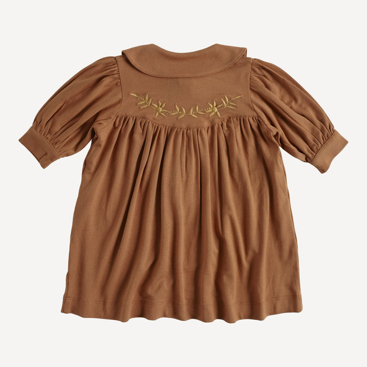 AS IS! 3/4 sleeve embroidered cowgirl dress | argan | bamboo