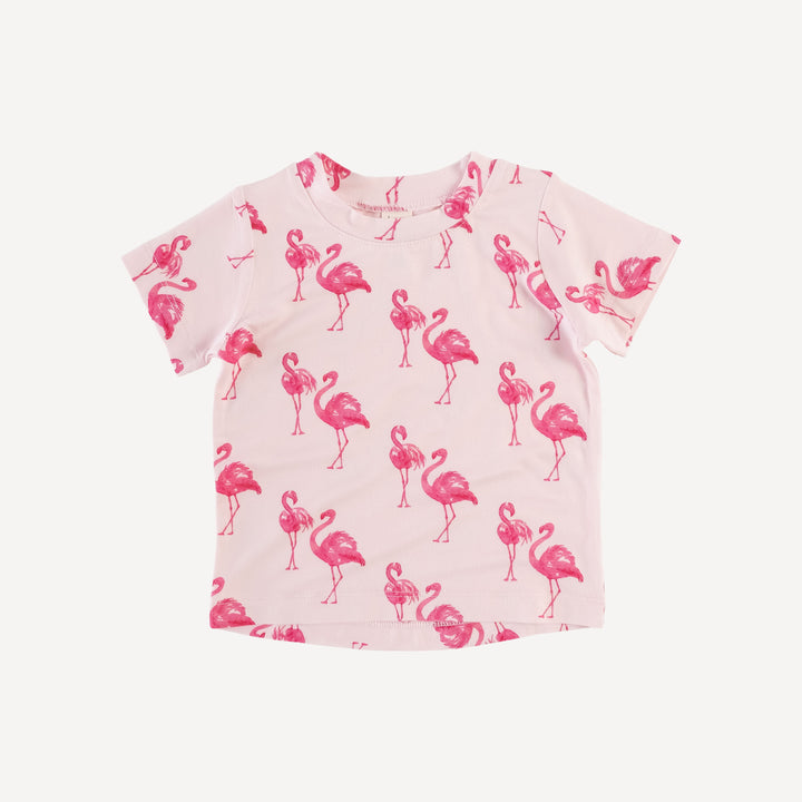 short sleeve essential boxy tee | flamingo | bamboo