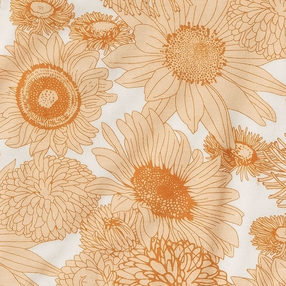 flutter sleeve top | orange sunflower | lenzing modal