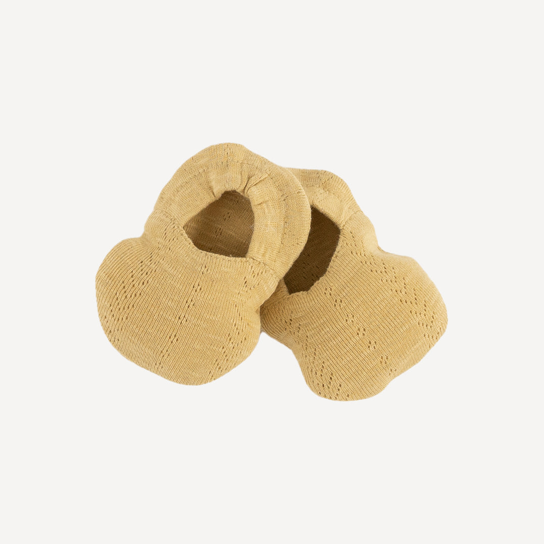 booties | corn husk  | organic pointelle